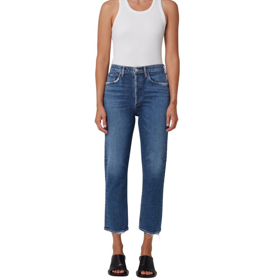 Agolde Riley Crop Jeans Silence