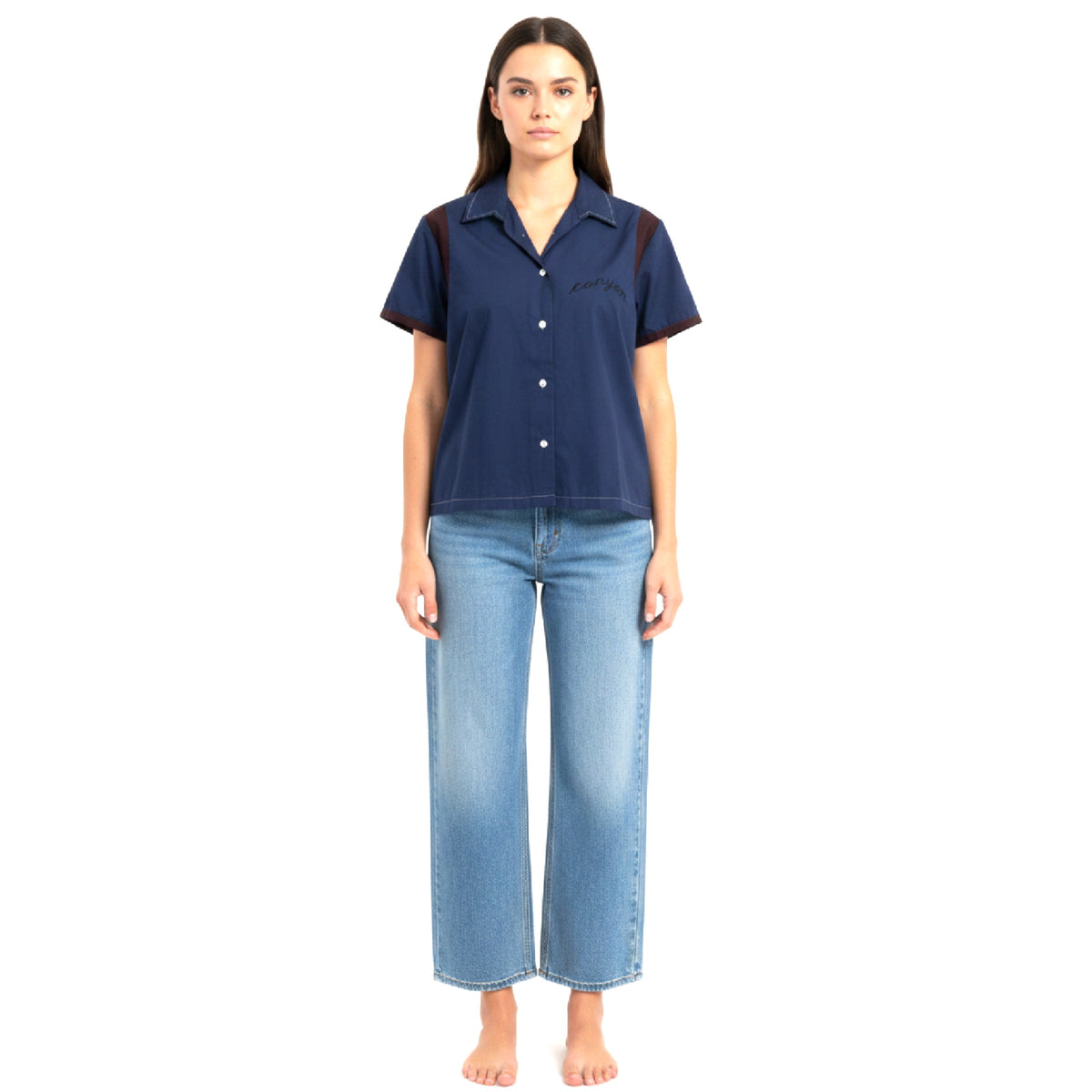 *AW26* Overdyed Bowling Shirt Navy