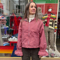 Ginny & Me Flared Windbreaker Wine Check