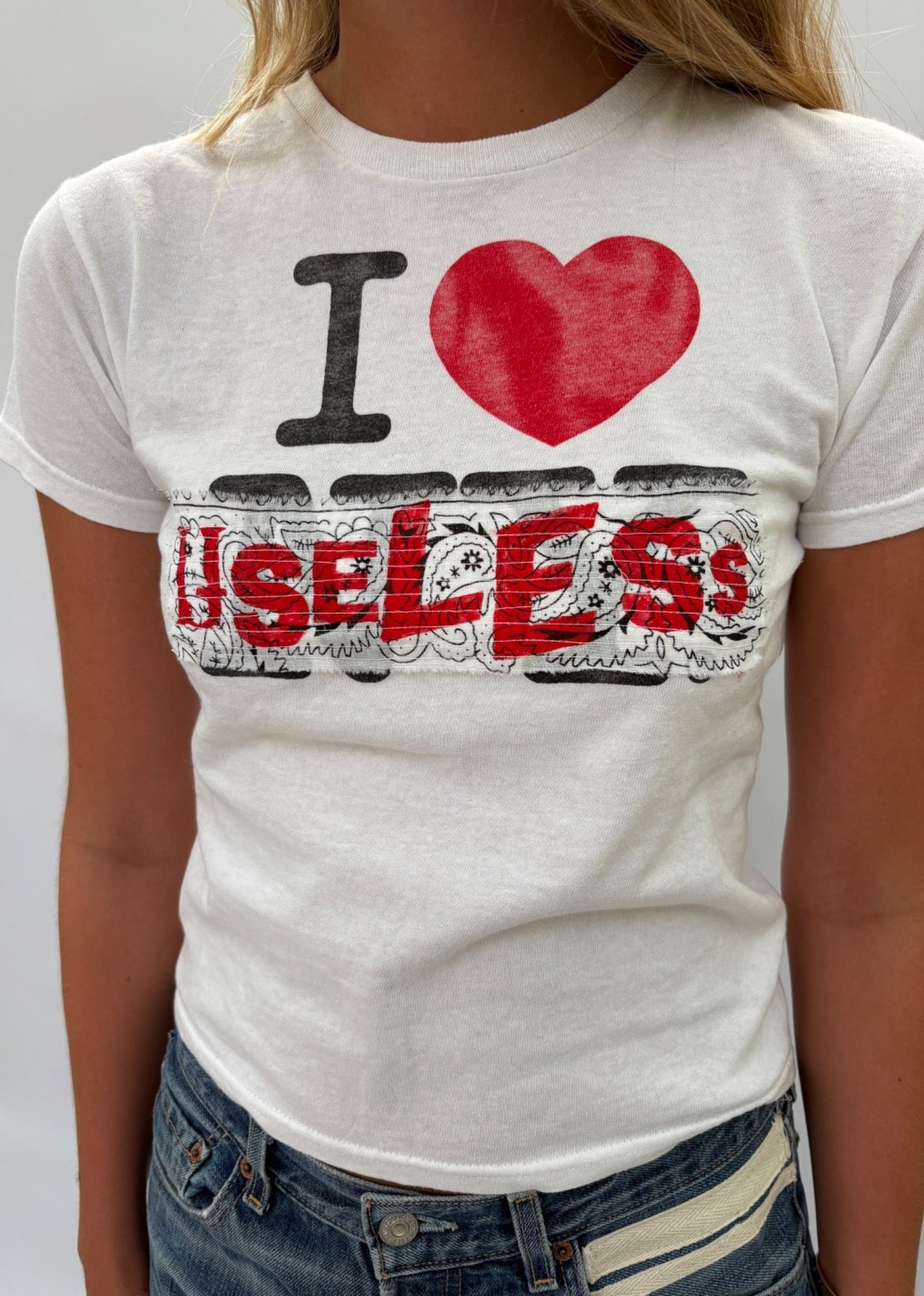 020. I Love Useless White T Shirt