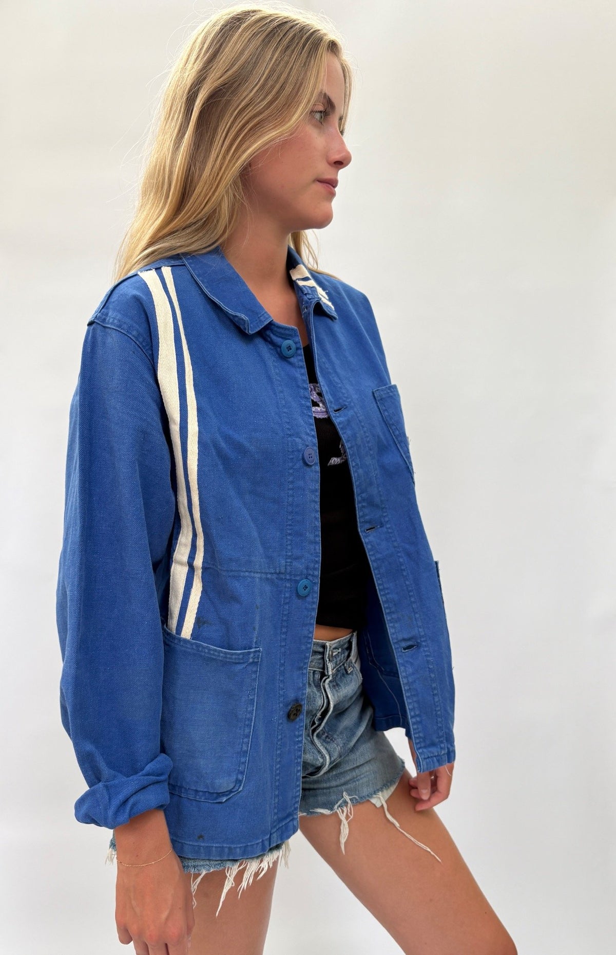 027. French Workwear Jacket with Stripes