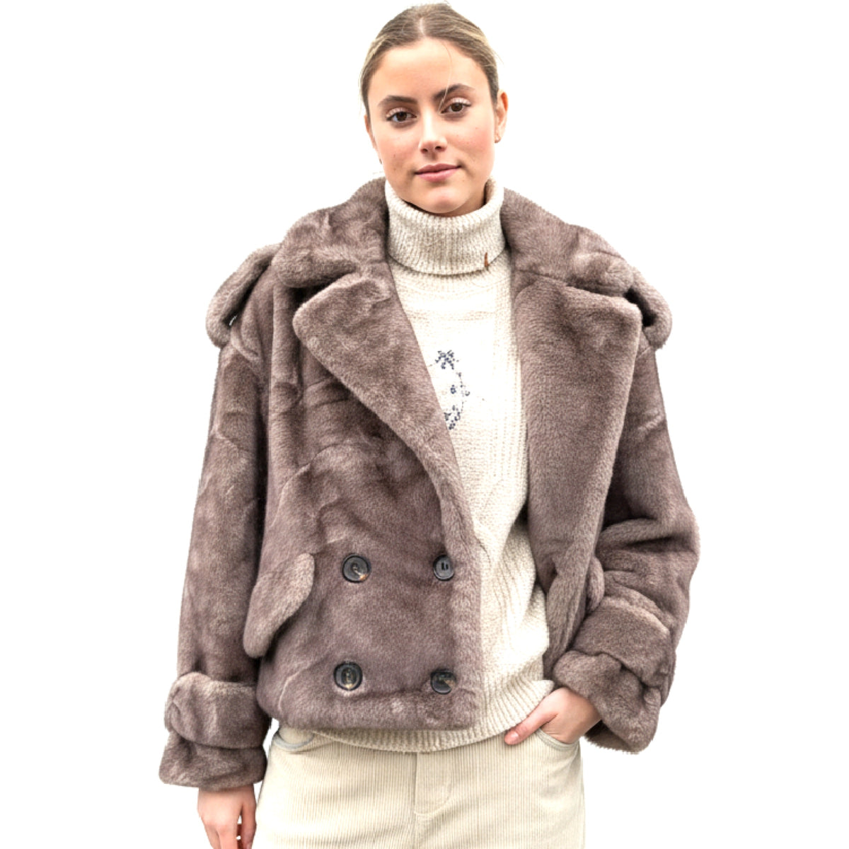 Jayley Faux Fur Jacket Mink