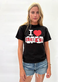 020. I Love Useless Black T Shirt