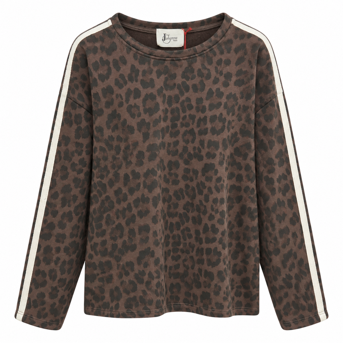 Leopard Crew Neck Chocolate