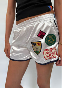 039. Satin Shorts White