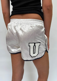 039. Satin Shorts White