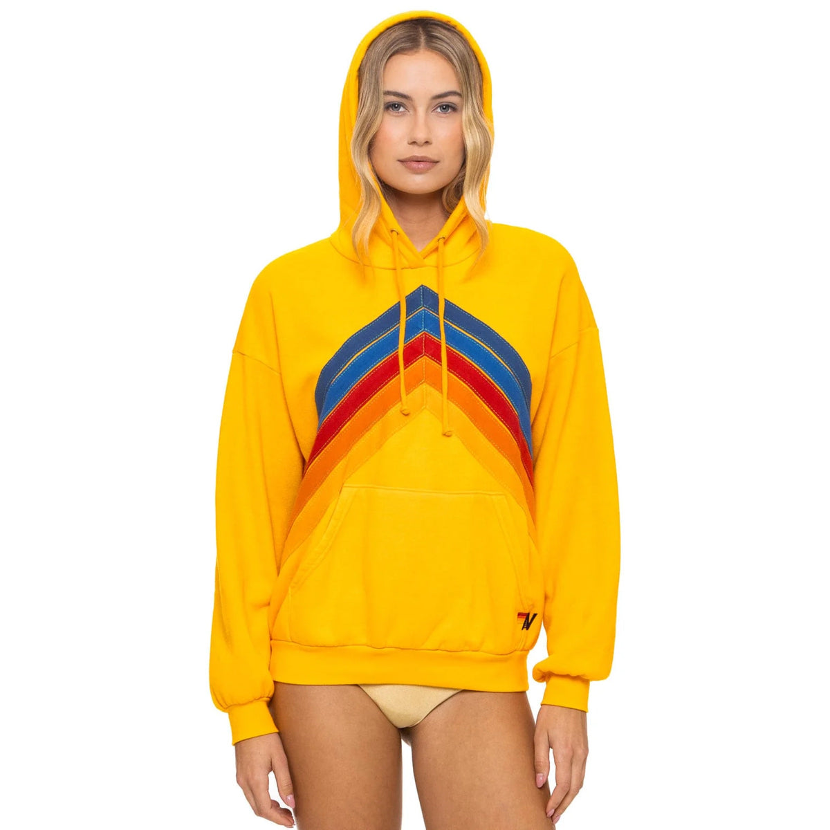 Mountain Stitch Pullover Hoodie Relaxed Gold