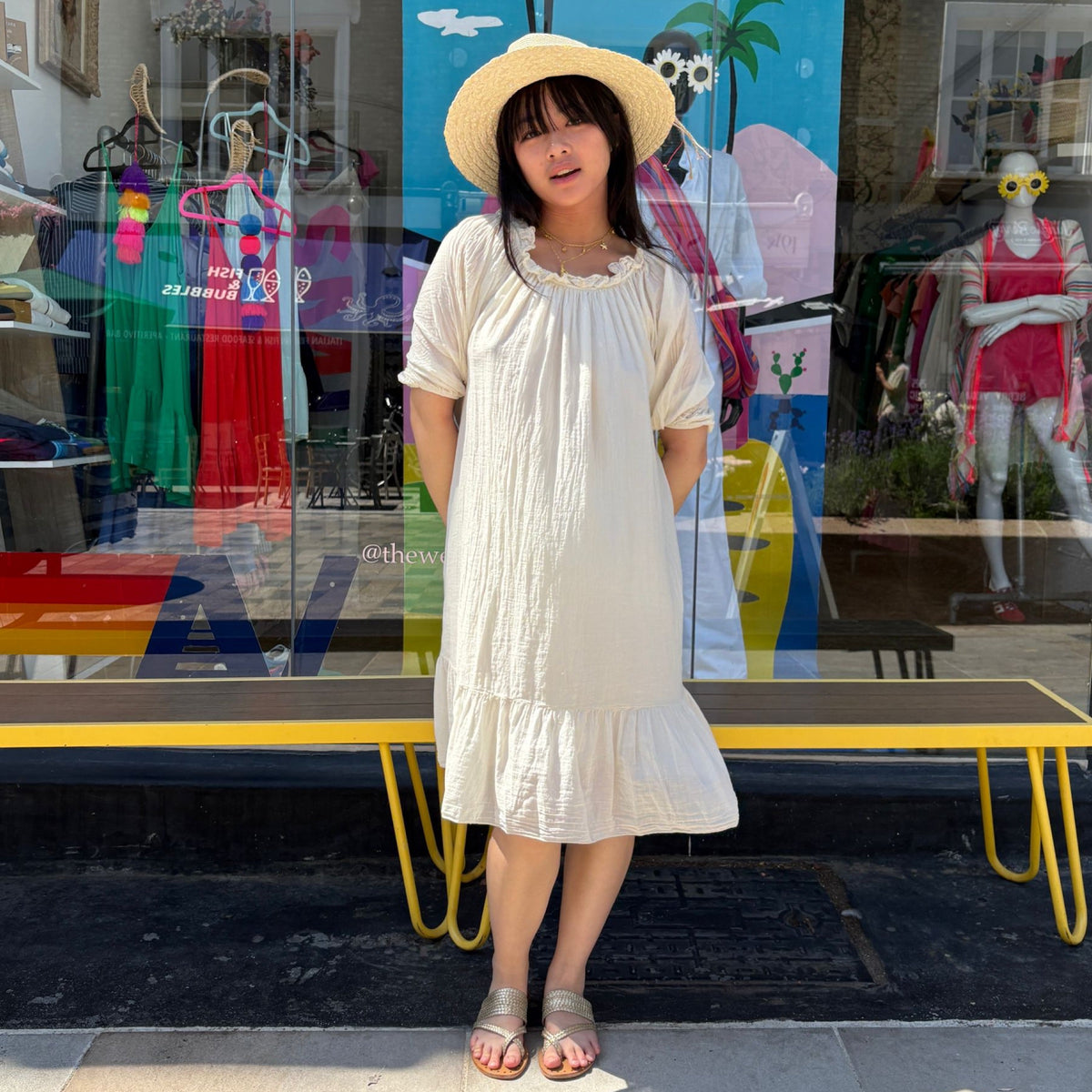 *NEW STYLE* Smocked Mini Ecru