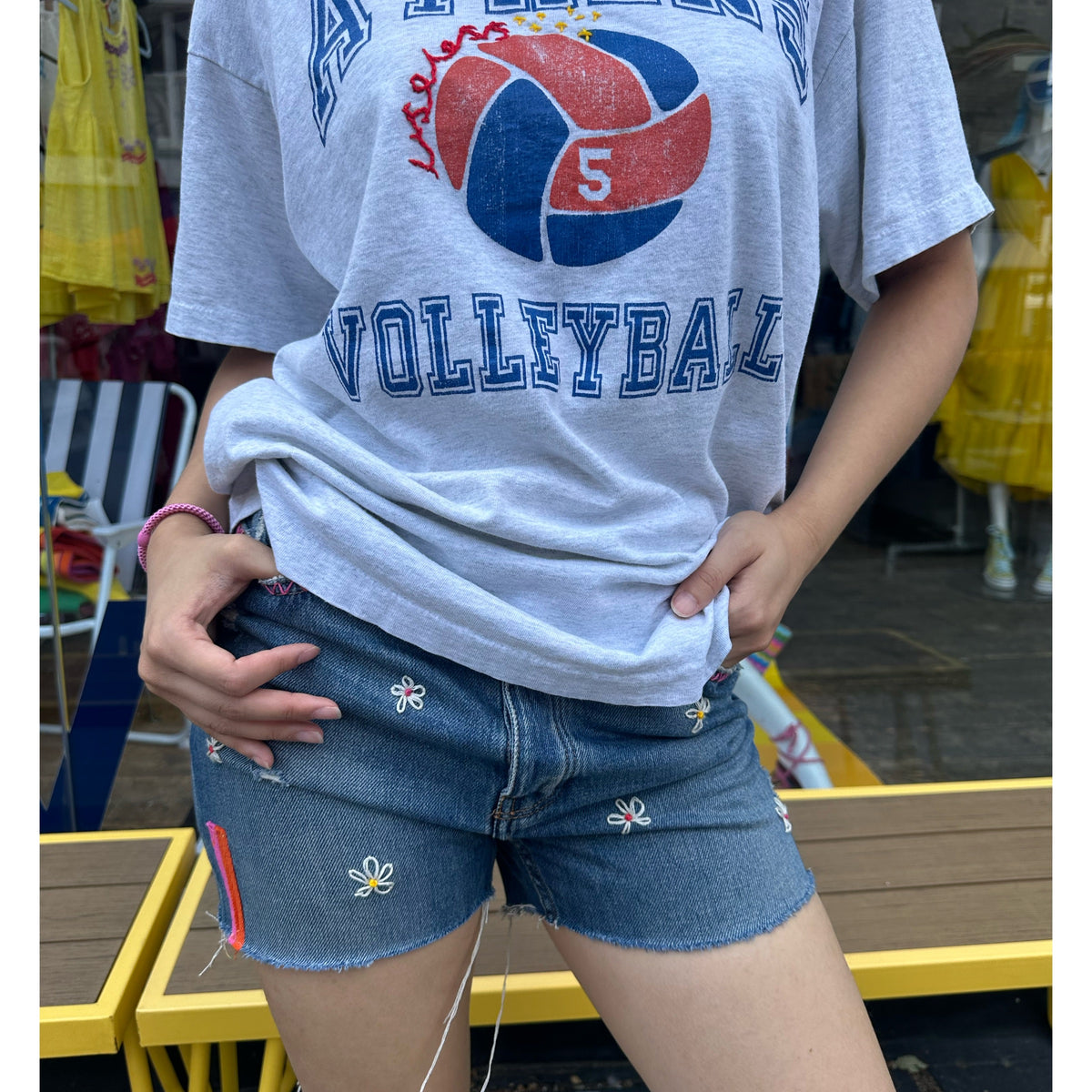 Useless Upcycled Denim Cut-Offs + Daisy Embroidery