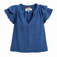 *AW26* Overdyed Puff Top Workwear Blue