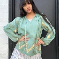 *LANDED* Sea Green Blouse