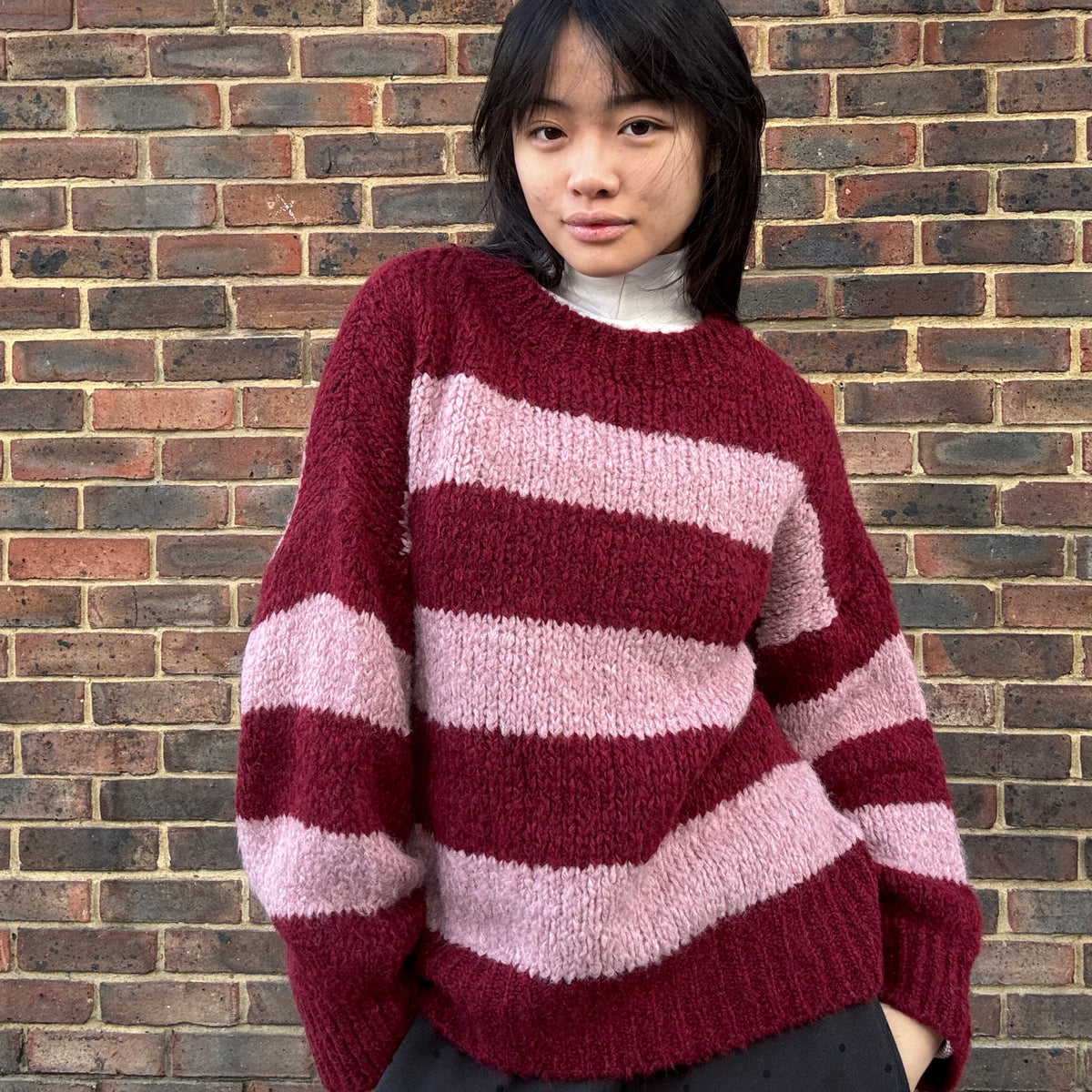 *NEW* Stripe Jumper Bordeaux