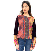 Pierre-Louis Mascia Silk and Velvet Blouse