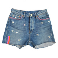 Useless Upcycled Denim Cut-Offs + Daisy Embroidery