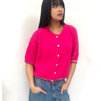 *NEW STYLE* Fuchsia Short Sleeve Cardi