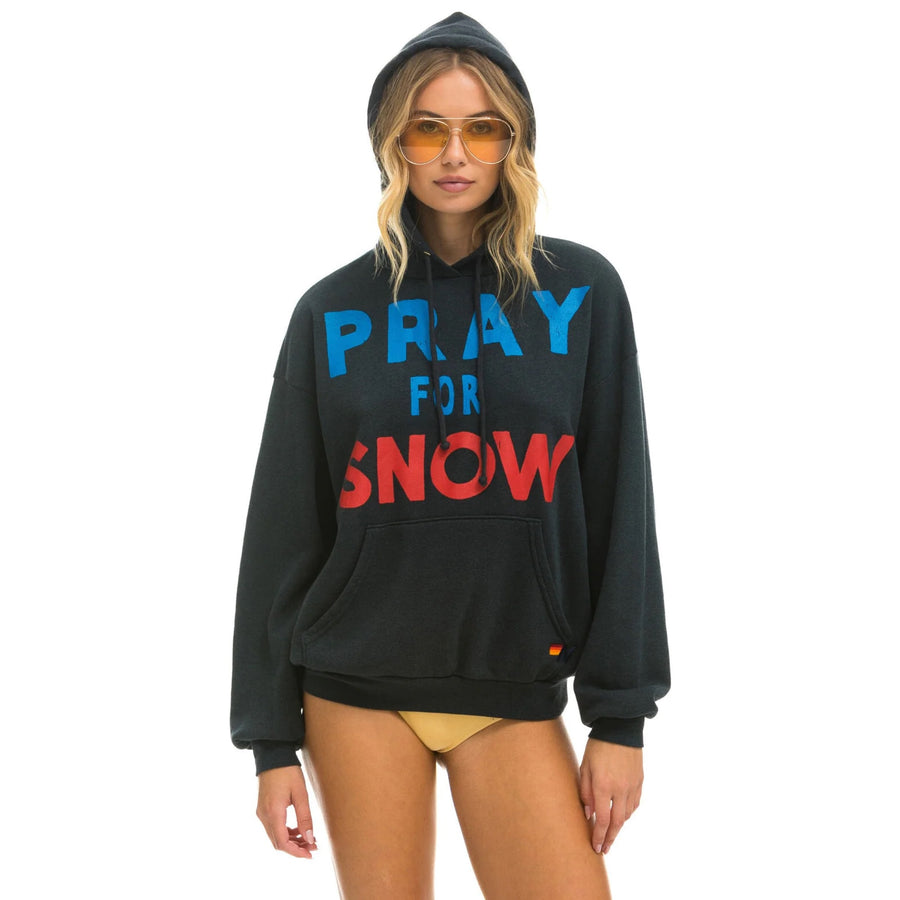 'Pray for snow' Pullover Hoodie Charcoal Aviator Nation