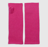 *NEW* Plain Cashmere Wrist Warmers Neon Pink