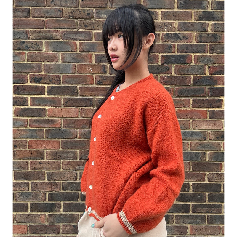 *NEW STYLE* Rust Button-up Round Neck Cardi