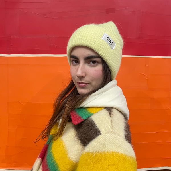 *NEW COLOUR* Angora Beanie Lemon