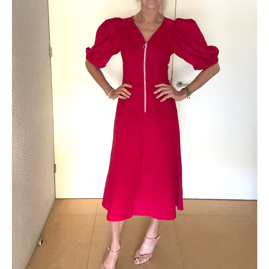 The West Village Loulou Dress Raspberry
