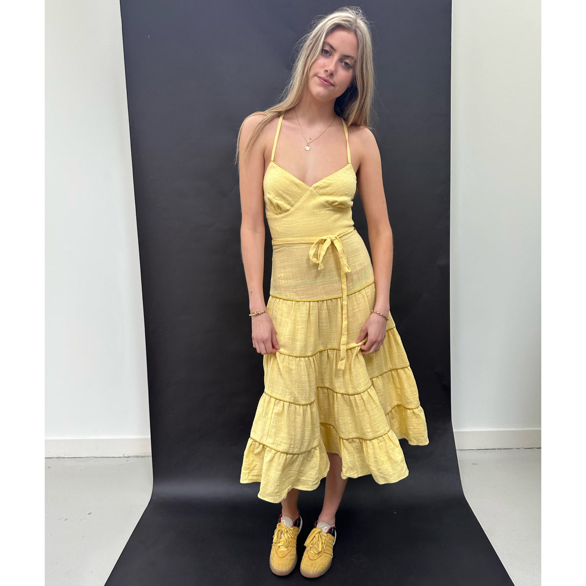 *RESTOCK* Cross-Back Dress Yellow