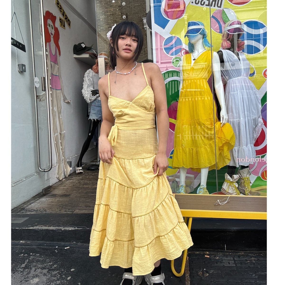 *RESTOCK* Cross-Back Dress Yellow