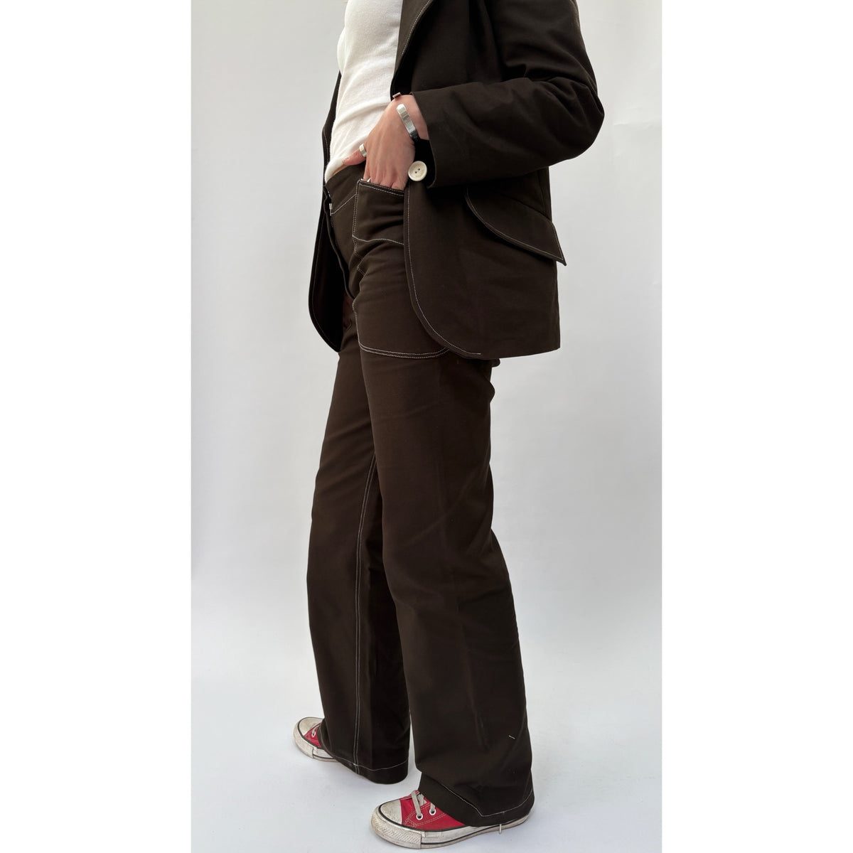 *SS26!* Topstitched Melrose Chocolate