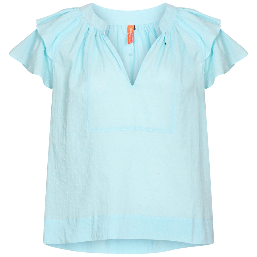 BACK IN STOCK. The West Village Puff Top Blue