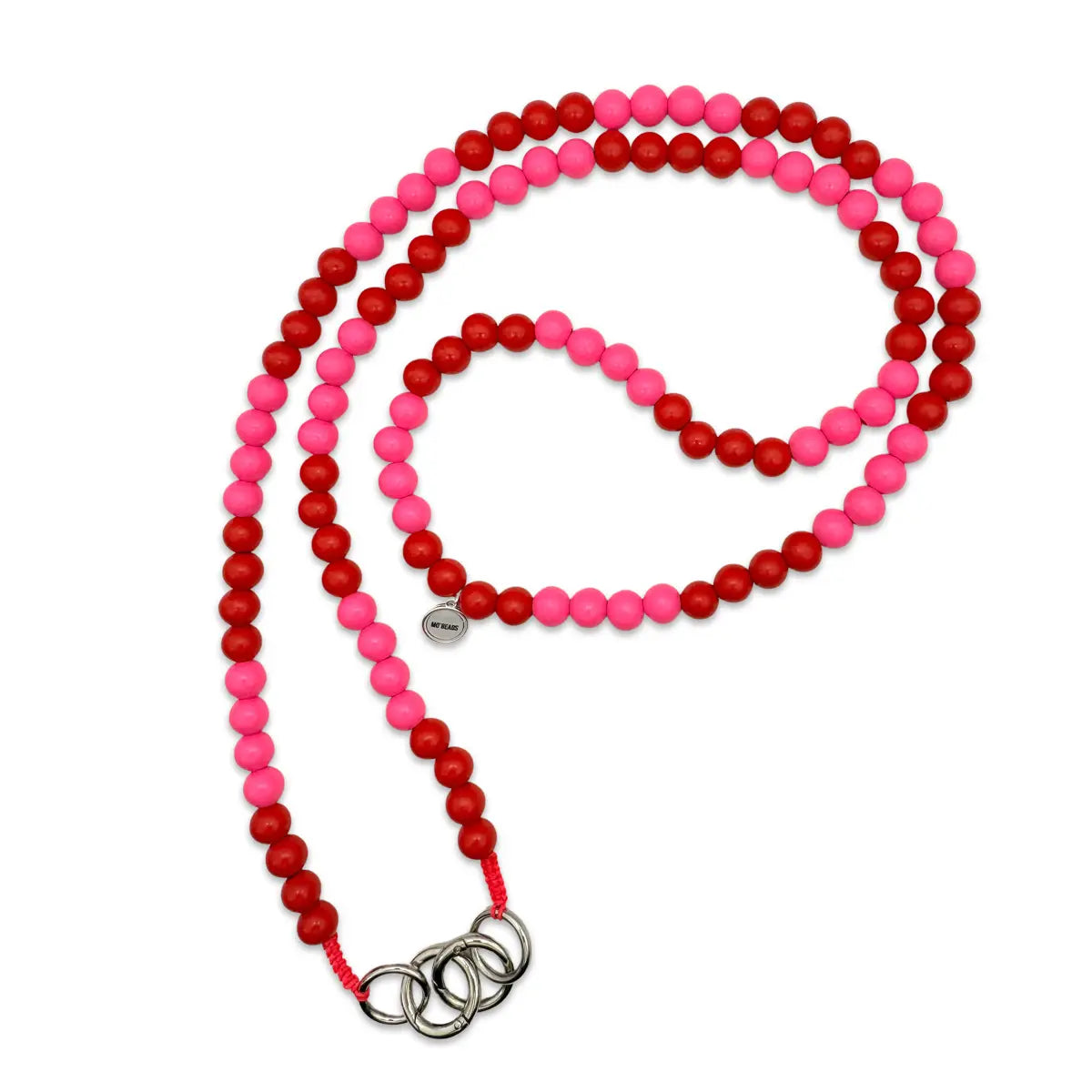 Pink/Red Beaded Phone Cord