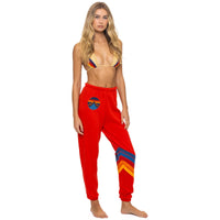 *LANDING NOW* Circle Chevron Sweatpants Flash Red