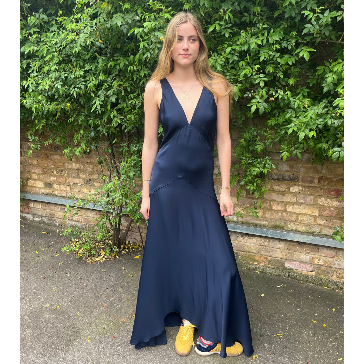 Silk95 Mar A Lago Evening Dress Navy
