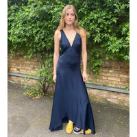 Silk95 Mar A Lago Evening Dress Navy