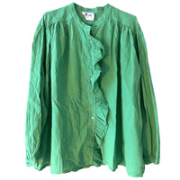 *RESTOCK* Lightweight Ruffle Shirt Grass