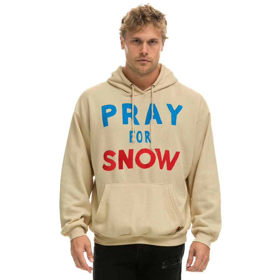 'Pray for snow' Pullover Hoodie Sand Aviator Nation