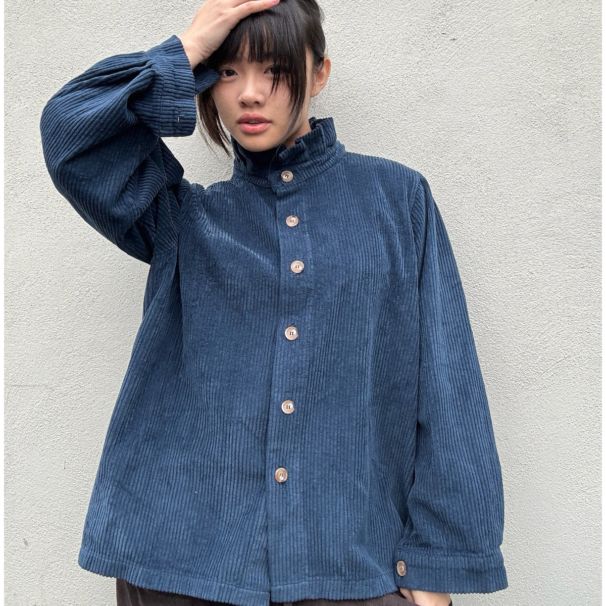 *NEW* Johanna Jumbo Cord Shirt Navy