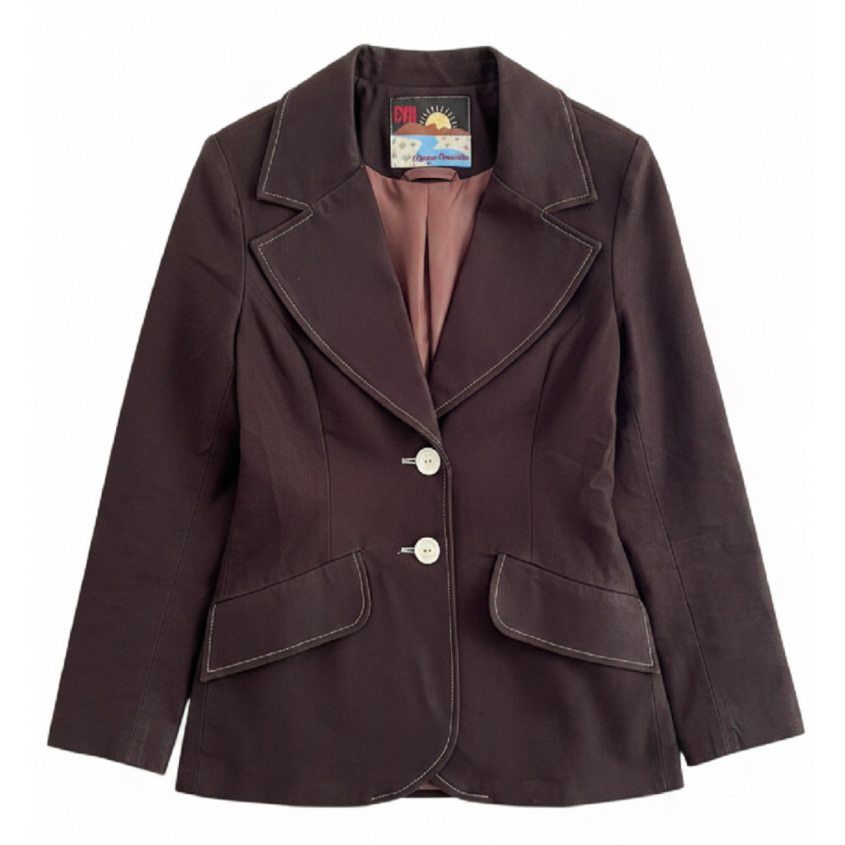 *SS26!* Topstitched Susan Jacket Chocolate