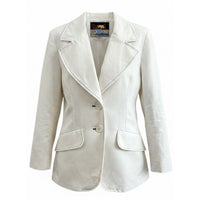 *SS26!* Topstitched Susan Jacket Off White