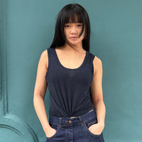 *NEW STYLE* Linen Vest Dark Navy