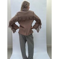 Fringe Jacket Beige