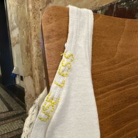 *NEW* White Tank Neckline Logo Yellow