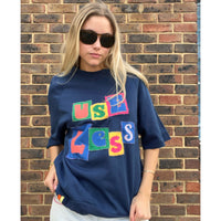 Useless Upcycled Appliqued Blue S/S Sweat