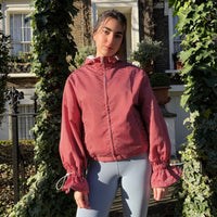 Ginny & Me Flared Windbreaker Wine Check