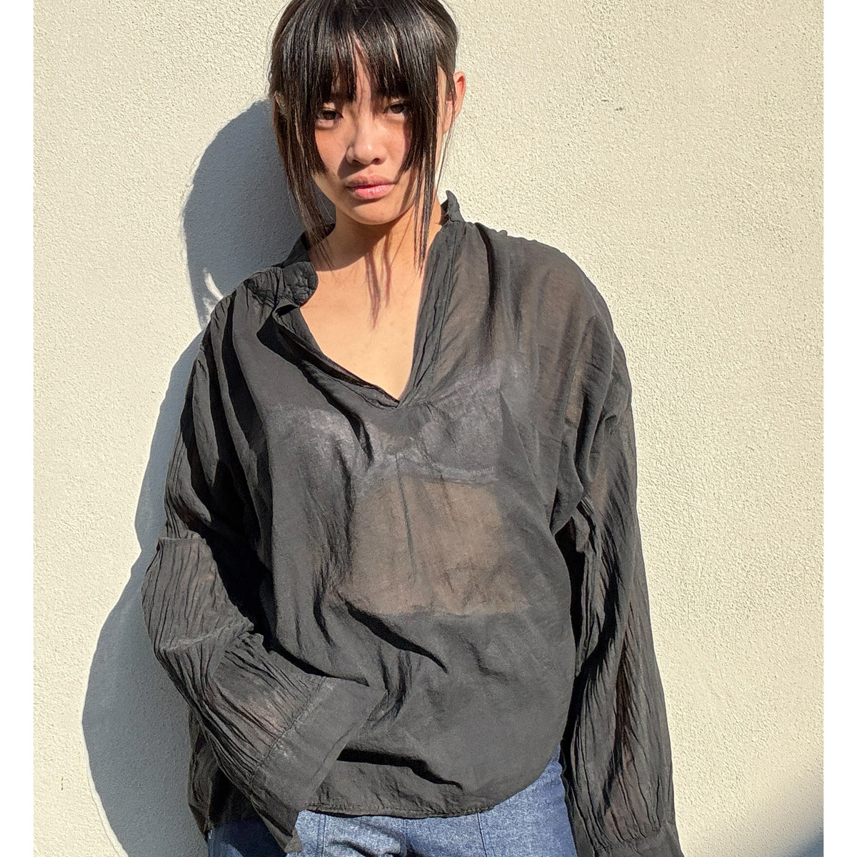 *NEW STYLE* Johanna Smock Top Black