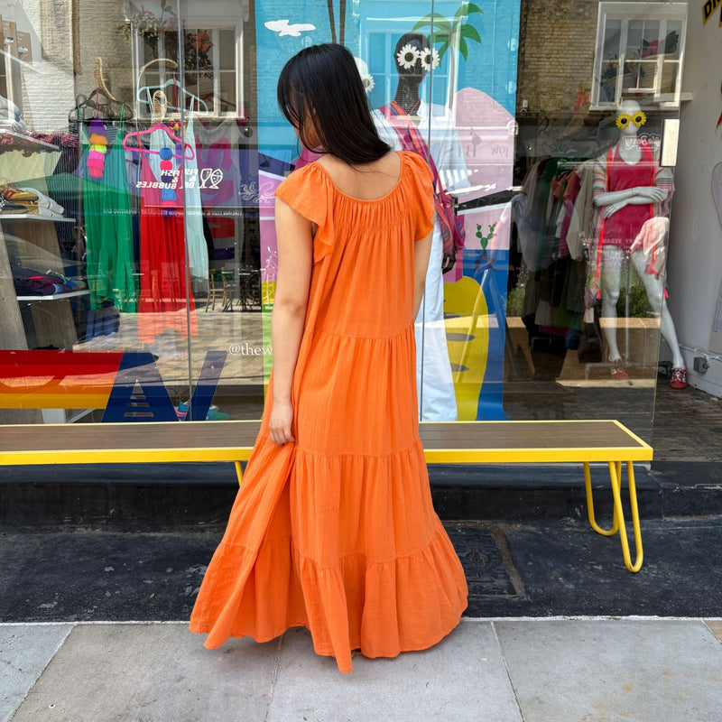 *NEW COLOUR* Cheesecloth Dress Orange