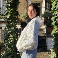 Ginny & Me Flared Windbreaker Off White Polka Dot