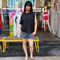 *NEW STYLE* Asymmetric T Black