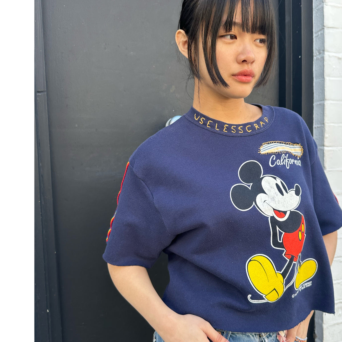 Useless Upcycled Vintage Mickey Mouse Sweatshirt