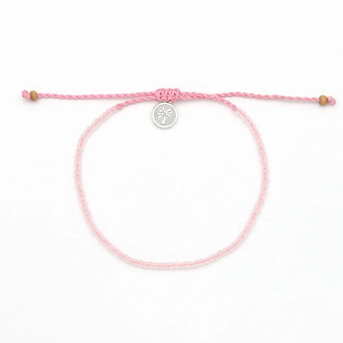 Frosted Glass Bracelet Pink