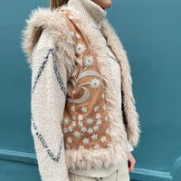 Johanna Faux Fur Gilet Natural