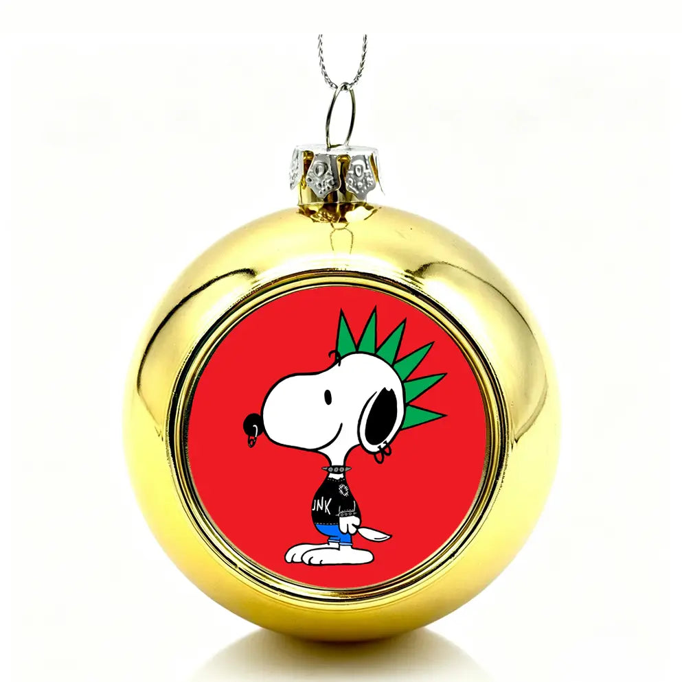 Punk Rock Beagle Christmas Bauble